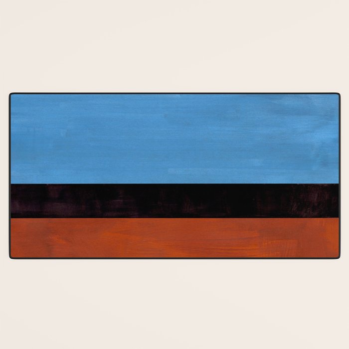 Autumn Sky Color field Abstract Mid Century Modern Minimalist  Desk Mat Gallery Image 3