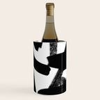 Thinking Out Loud - Black and white abstract painting, raw brush strokes Wine Chiller Gallery Image 2