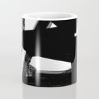 Thinking Out Loud - Black and white abstract painting, raw brush strokes Coffee Mug Gallery Image 4