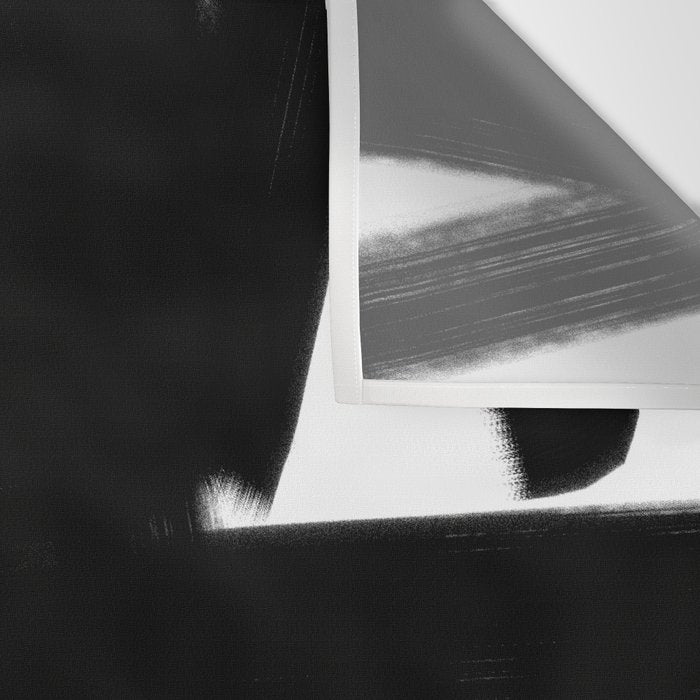 Thinking Out Loud - Black and white abstract painting, raw brush strokes Wall Tapestry Gallery Image 3