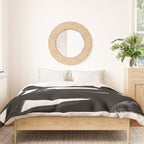 Thinking Out Loud - Black and white abstract painting, raw brush strokes Duvet Cover Gallery Image 3