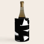 Thinking Out Loud - Black and white abstract painting, raw brush strokes Wine Chiller Gallery Image 3