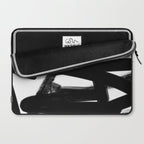 Thinking Out Loud - Black and white abstract painting, raw brush strokes Laptop Sleeve Gallery Image 2