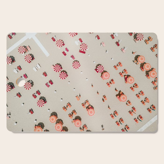 Aerial View of beach in Italy Cutting Board Gallery Image 1