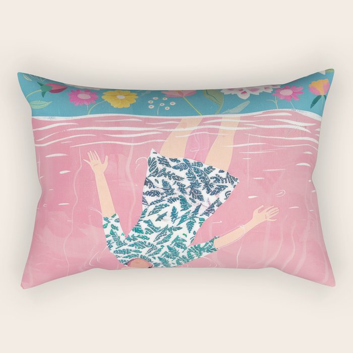 In the Garden of Her Mind Rectangular Pillow Gallery Image 1