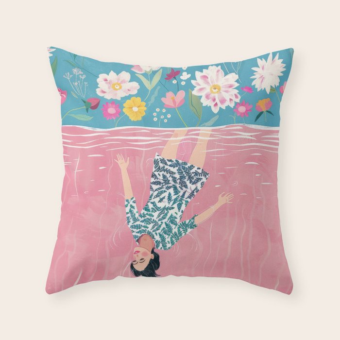 In the Garden of Her Mind Throw Pillow Gallery Image 1
