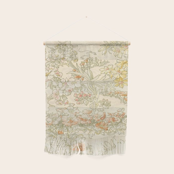 Alphonse Mucha "Anemones, Apple Blossoms and Narcissis" Wall Hanging Gallery Image 1