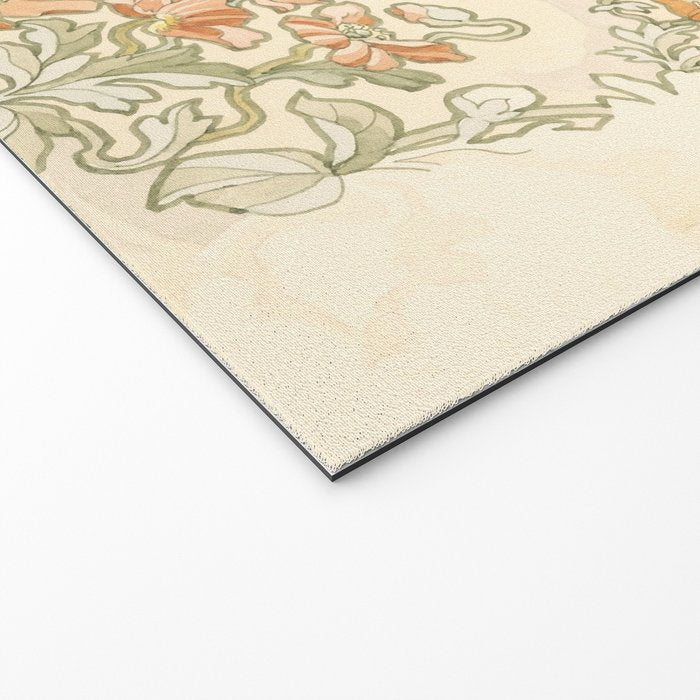 Alphonse Mucha "Anemones, Apple Blossoms and Narcissis" Welcome Mat Gallery Image 2