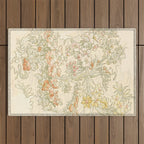Alphonse Mucha "Anemones, Apple Blossoms and Narcissis" Outdoor Rug Gallery Image 1