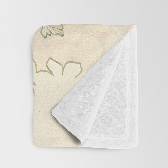 Alphonse Mucha "Anemones, Apple Blossoms and Narcissis" Throw Blanket Gallery Image 3