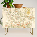 Alphonse Mucha "Anemones, Apple Blossoms and Narcissis" Credenza Gallery Image 1