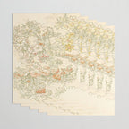 Alphonse Mucha "Anemones, Apple Blossoms and Narcissis" Wrapping Paper Gallery Image 3