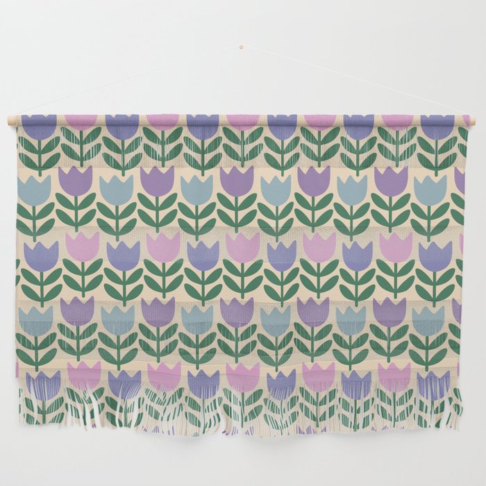 Tulip - Pastel Floral Pattern Wall Hanging Gallery Image 1
