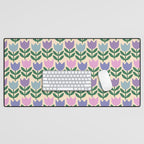 Tulip - Pastel Floral Pattern Desk Mat Gallery Image 1