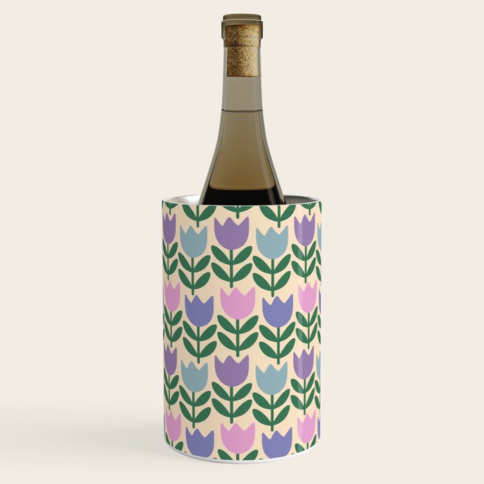 Tulip - Pastel Floral Pattern Wine Chiller Gallery Image 1