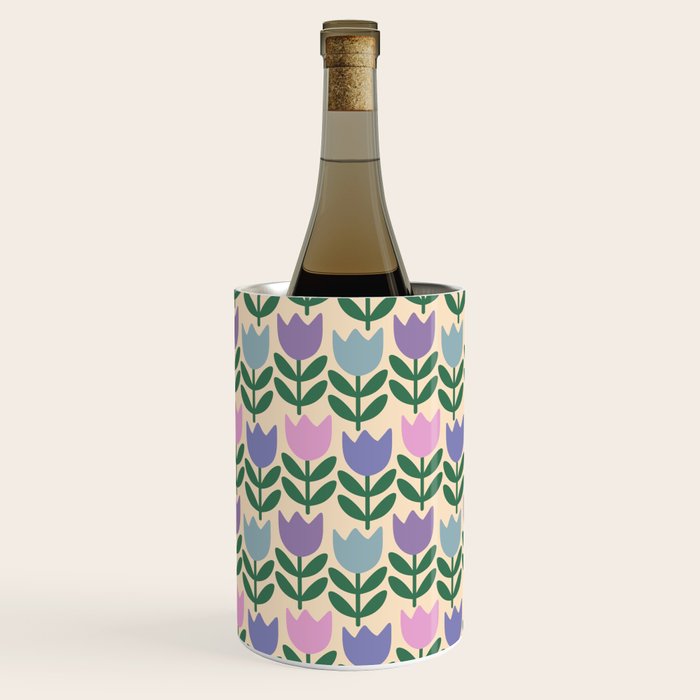 Tulip - Pastel Floral Pattern Wine Chiller Gallery Image 2