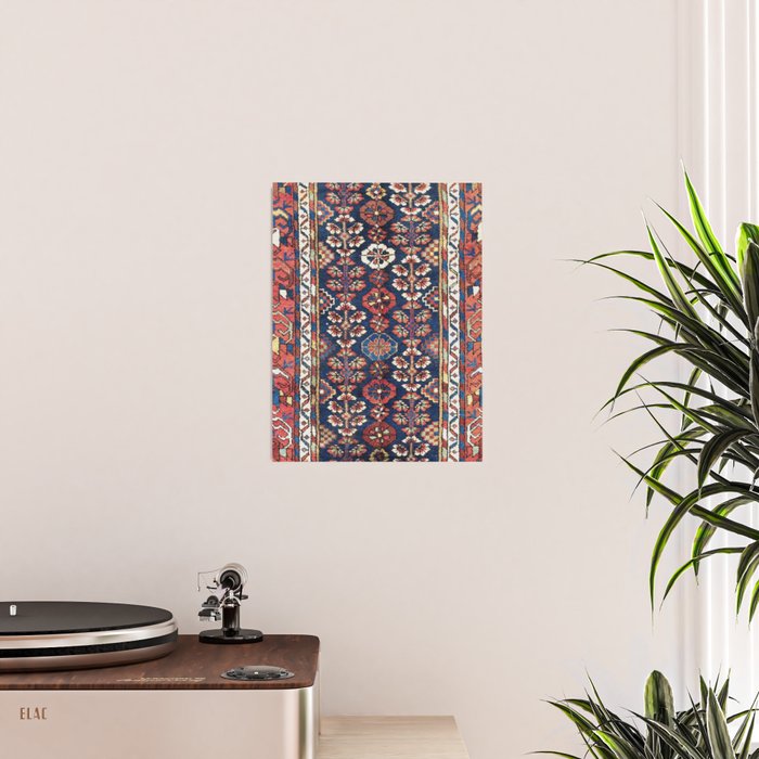 Kolyai  Antique South Kurdistan Persian Rug Print Poster Gallery Image 2