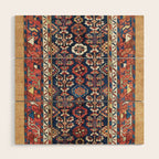Kolyai  Antique South Kurdistan Persian Rug Print Wood Wall Art Gallery Image 1