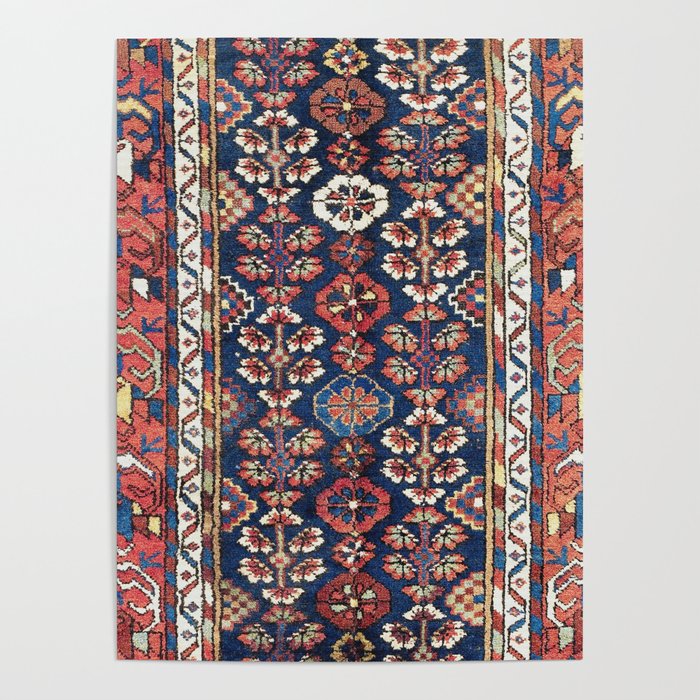 Kolyai  Antique South Kurdistan Persian Rug Print Poster Gallery Image 4