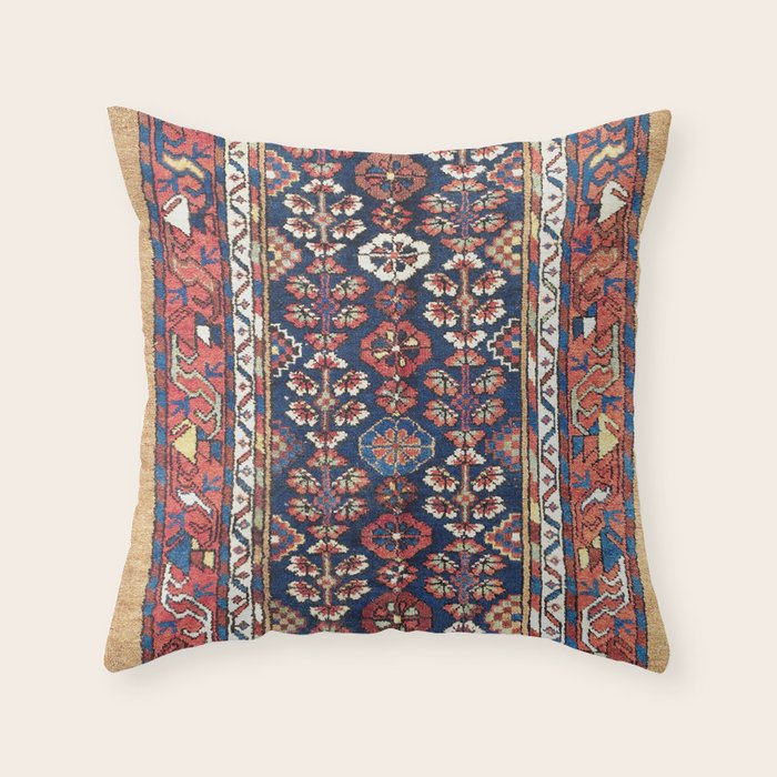 Kolyai  Antique South Kurdistan Persian Rug Print Throw Pillow Gallery Image 6