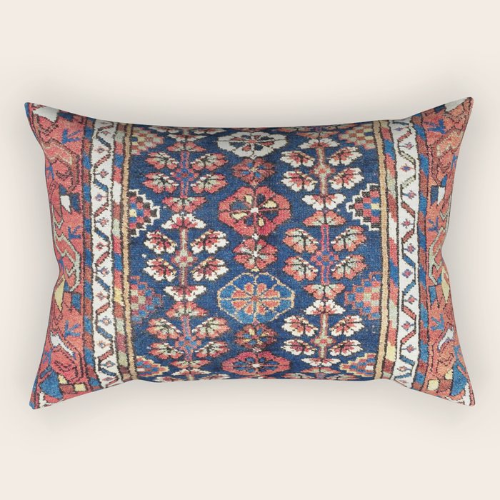 Kolyai  Antique South Kurdistan Persian Rug Print Rectangular Pillow Gallery Image 2