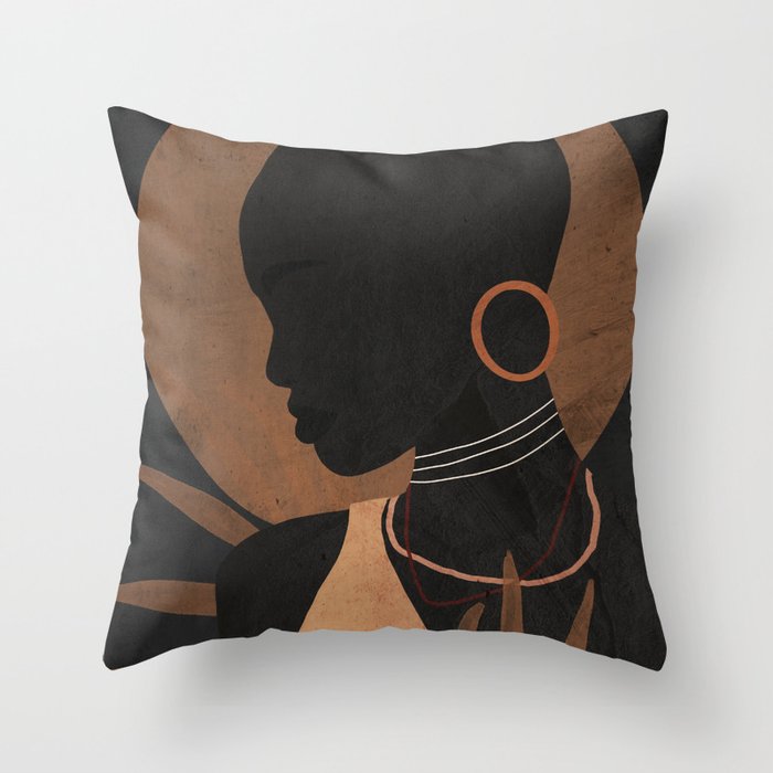 Tropical Girl 29 Throw Pillow Gallery Image 1