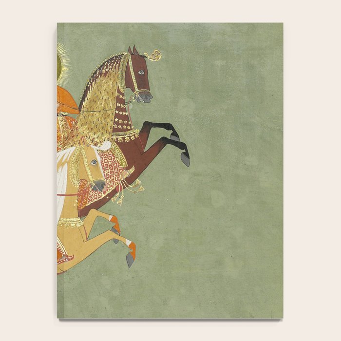 MAHARANA ARI SINGH OF MEWAR RIDING WITH A COMPANION BY THE ARTIST JUGARSI, MEWAR, RAJASTHAN 1765-66  Notebook Gallery Image 4