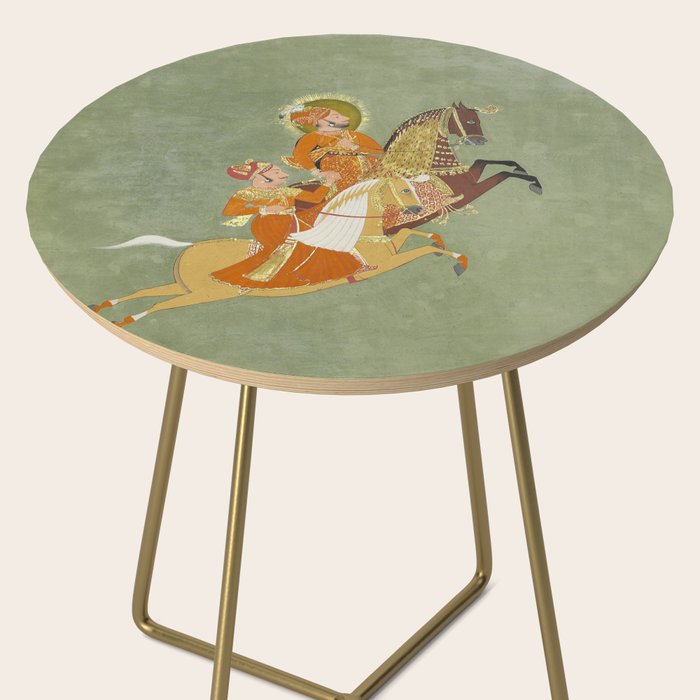 MAHARANA ARI SINGH OF MEWAR RIDING WITH A COMPANION BY THE ARTIST JUGARSI, MEWAR, RAJASTHAN 1765-66  Side Table Gallery Image 2
