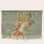 MAHARANA ARI SINGH OF MEWAR RIDING WITH A COMPANION BY THE ARTIST JUGARSI, MEWAR, RAJASTHAN 1765-66  Wall Hanging Gallery Image 1