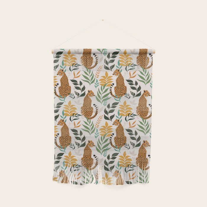 Spring Cheetah Pattern I - Green and Yellow Wall Hanging Gallery Image 1