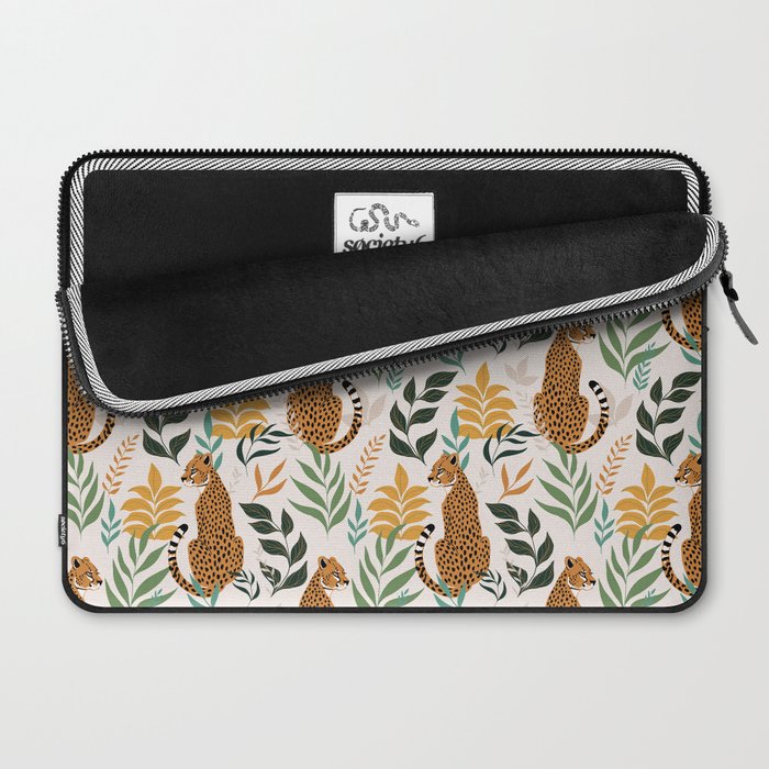Spring Cheetah Pattern I - Green and Yellow Laptop Sleeve Gallery Image 2