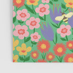 Bright Colorful Floral Meadow with Bees Poster Gallery Image 3