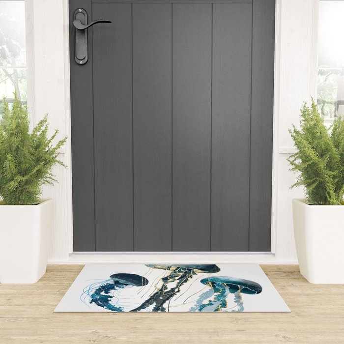 Metallic Jellyfish V-Custom Welcome Mat Gallery Image 3