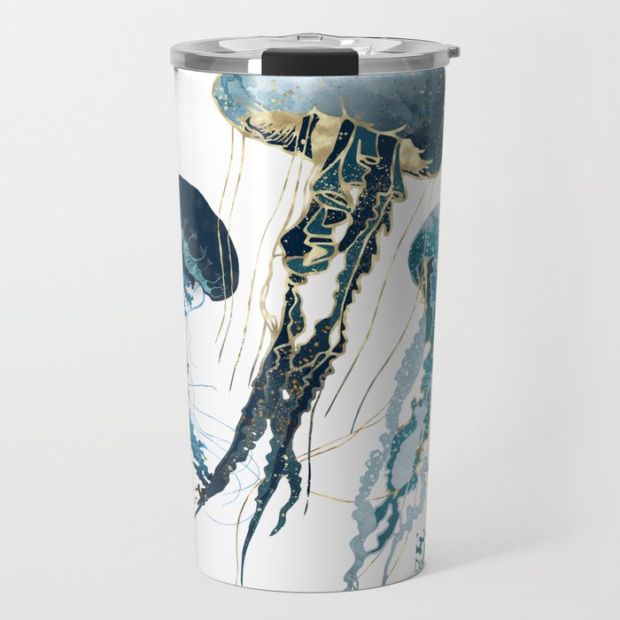 Metallic Jellyfish V-Custom Travel Mug Gallery Image 1