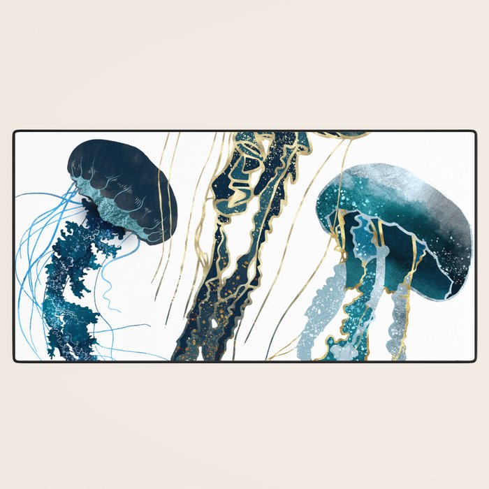 Metallic Jellyfish V-Custom Desk Mat Gallery Image 3