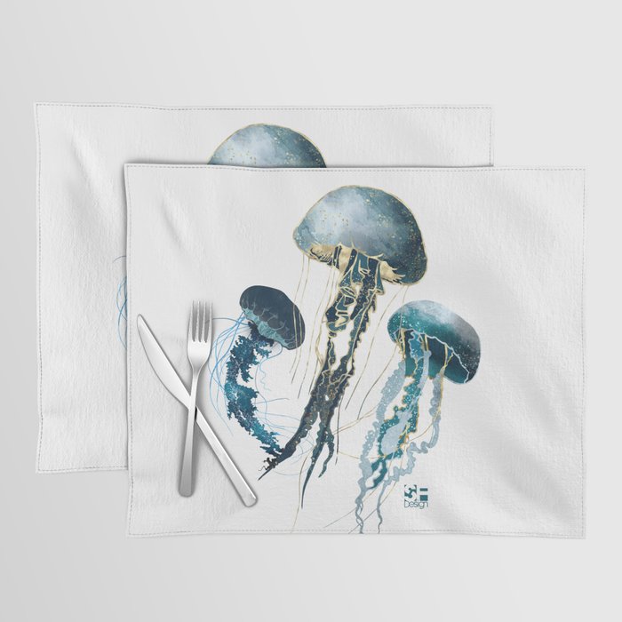 Metallic Jellyfish V-Custom Placemat Gallery Image 1