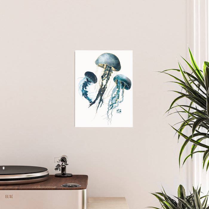 Metallic Jellyfish V-Custom Poster Gallery Image 2