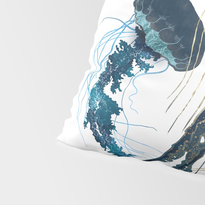 Metallic Jellyfish V-Custom Pillow Sham Gallery Image 4