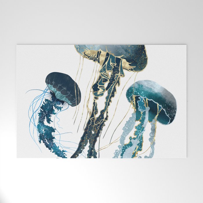 Metallic Jellyfish V-Custom Welcome Mat Gallery Image 1