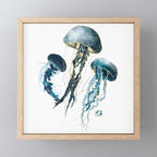 Metallic Jellyfish V-Custom Mini Art Print Gallery Image 1