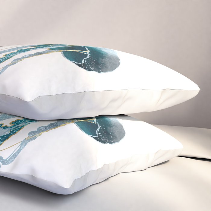 Metallic Jellyfish V-Custom Pillow Sham Gallery Image 3