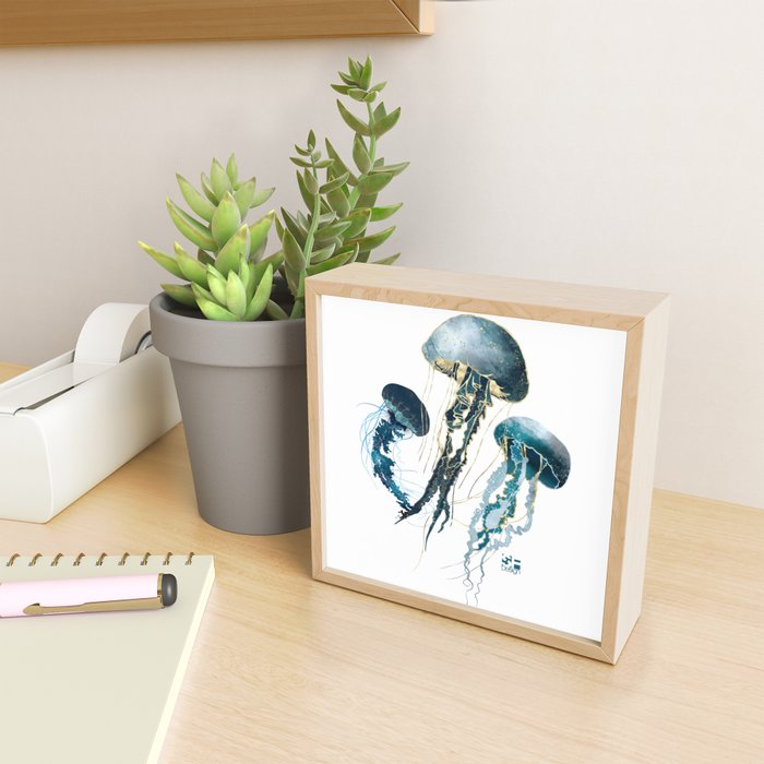 Metallic Jellyfish V-Custom Mini Art Print Gallery Image 2