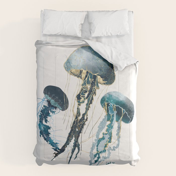 Metallic Jellyfish V-Custom Comforter Gallery Image 1