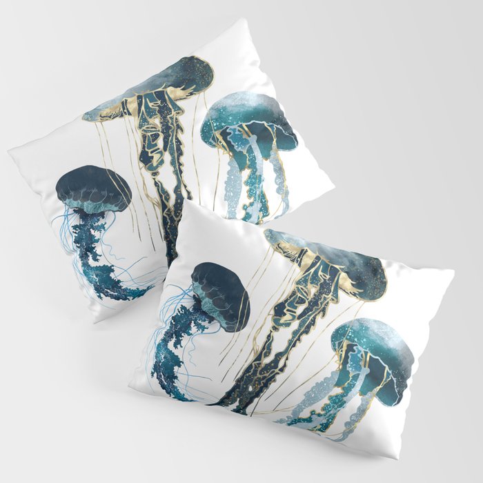 Metallic Jellyfish V-Custom Pillow Sham Gallery Image 3