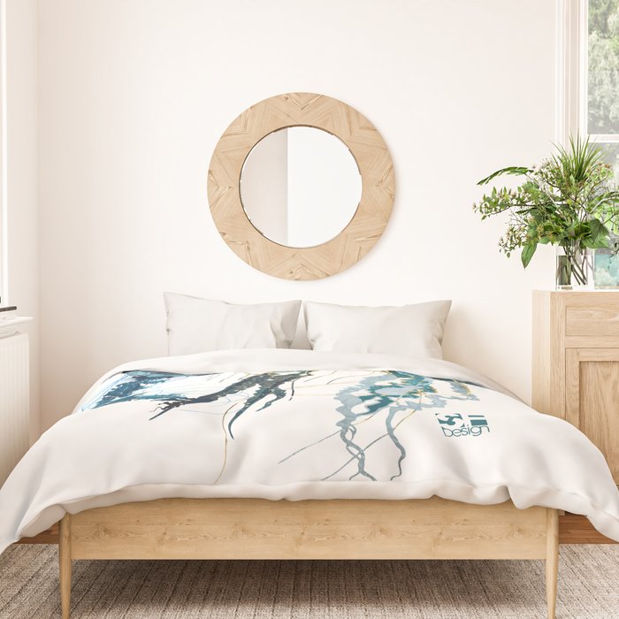 Metallic Jellyfish V-Custom Duvet Cover Gallery Image 3