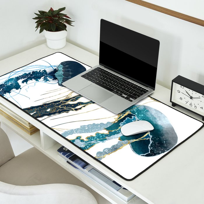 Metallic Jellyfish V-Custom Desk Mat Gallery Image 2