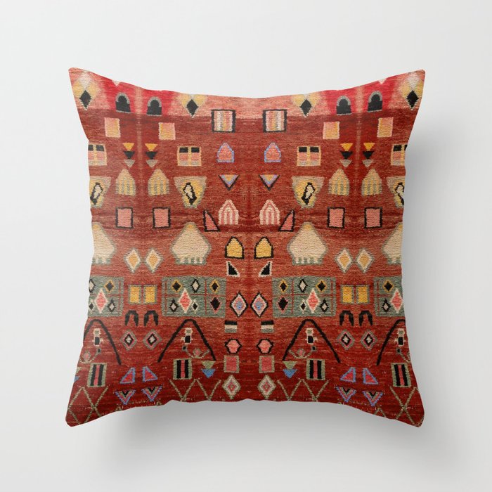 Heritage Moroccan Berber Style Design D9 Throw Pillow Gallery Image 1
