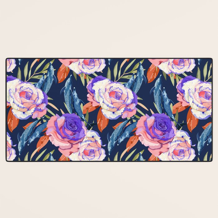 Dark landscape dolphins in the roses Desk Mat Gallery Image 3
