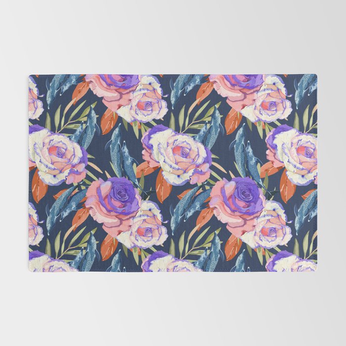 Dark landscape dolphins in the roses Rug Gallery Image 2