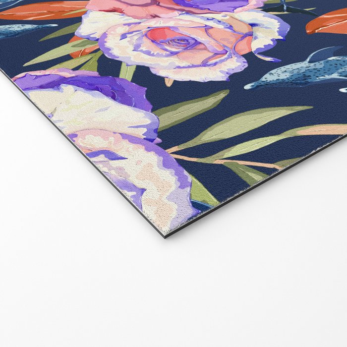 Dark landscape dolphins in the roses Welcome Mat Gallery Image 2
